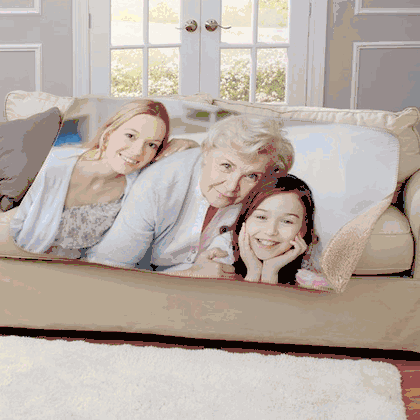 Personalized Photo Sherpa Throw
