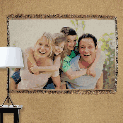 Personalized Photo Tapestry Throw