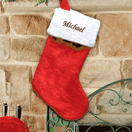 Personalized Plush Christmas Stocking