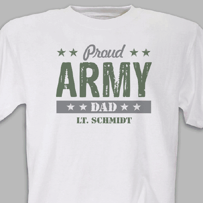 Personalized Proud Military T-shirt - Army
