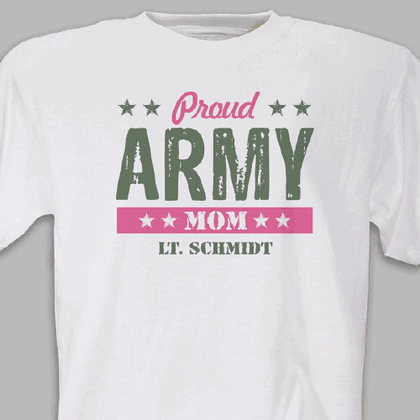 Personalized Proud Military T-shirt - Army