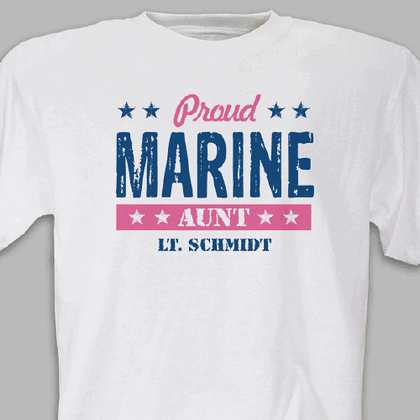 Personalized Proud Military T-shirt - Marines