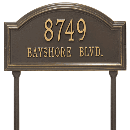 Personalized Providence Arch Lawn Address Plaque - 2 Line