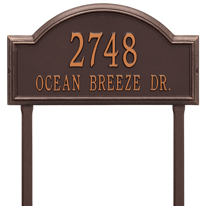 Personalized Providence Large Lawn Address Plaque - 2 Line