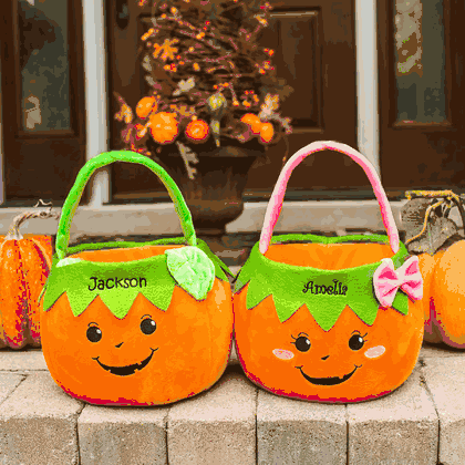 Personalized Pumpkin Trick or Treat Bag