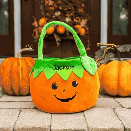 Personalized Pumpkin Trick or Treat Bag