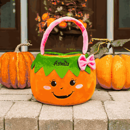 Personalized Pumpkin Trick or Treat Bag