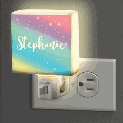 Personalized Rainbow Night Light
