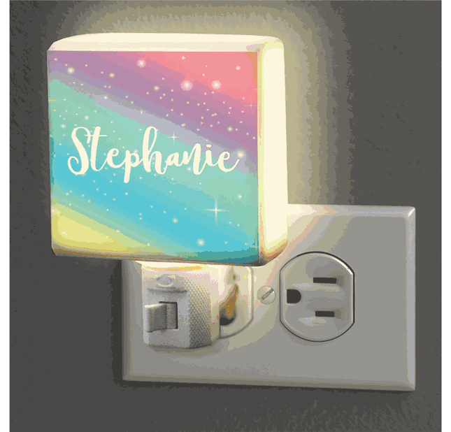 Personalized Rainbow Night Light