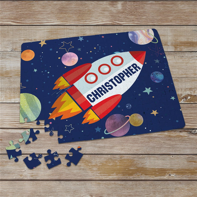 Personalized Rocket Ship Name Puzzle
