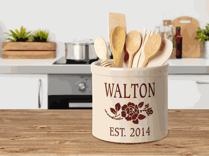 Personalized Rose Stem Crock