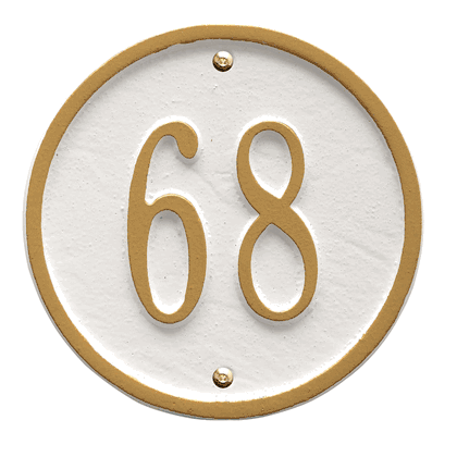 Personalized Round Home Address Plaque - 6"
