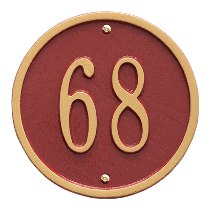 Personalized Round Home Address Plaque - 6"