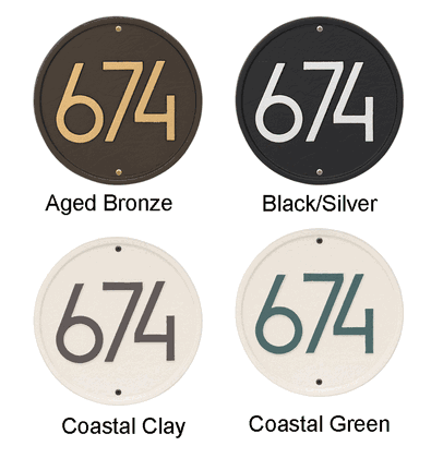 Personalized Round Modern Wall Plaque