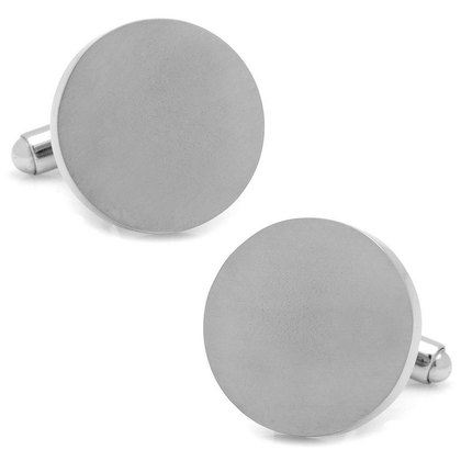 Personalized Round Titanium Cufflinks