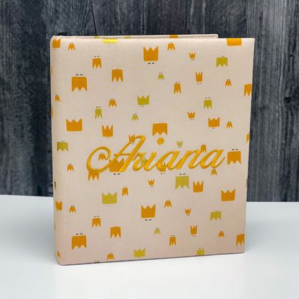 Personalized Royal Folk Baby Memory Book in Cotton