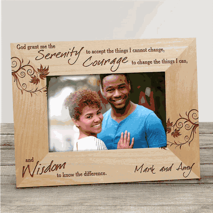 Personalized Serenity Prayer Wooden Frame