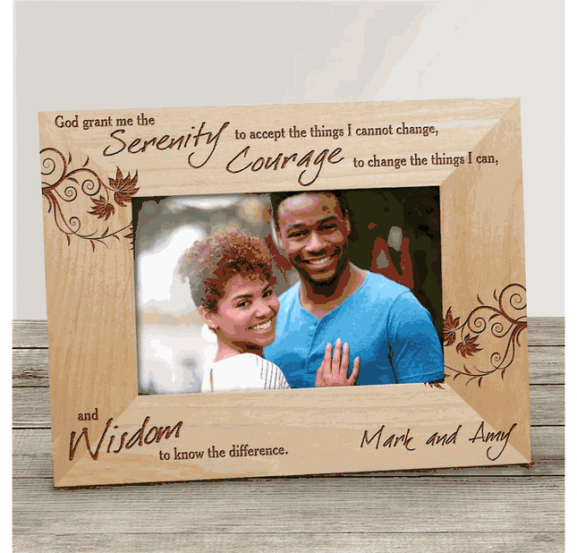Personalized Serenity Prayer Wooden Frame
