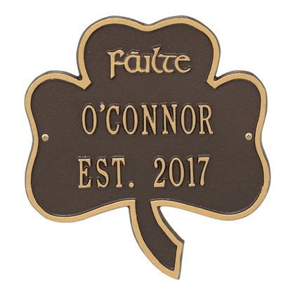 Personalized Shamrock Address Plaque