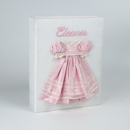 Personalized Silk Dress on Shantung Medium Hardbound Photo Album