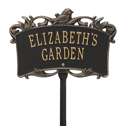Personalized Song Bird Garden Lawn Plaque