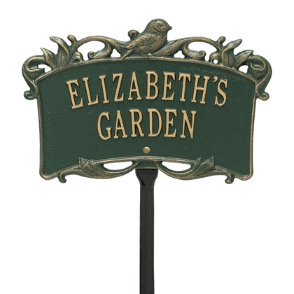 Personalized Song Bird Garden Lawn Plaque