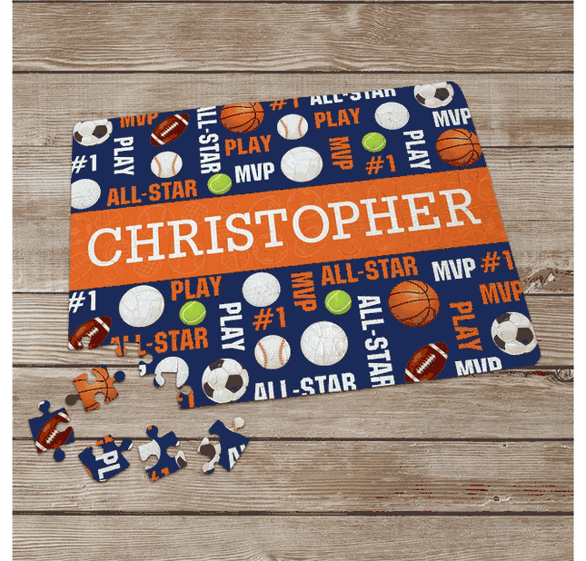 Personalized Sports Balls Name Puzzle