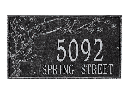 Personalized Spring Blossom 2 Line Estate Wall Plaque