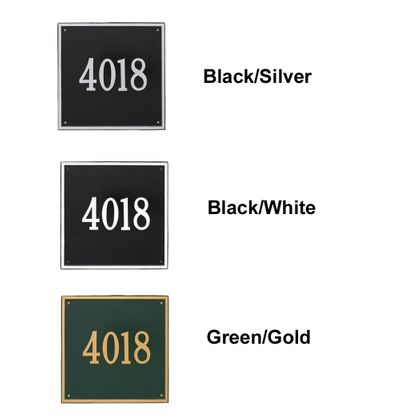 Personalized Square Estate 1 Line Wall Plaque