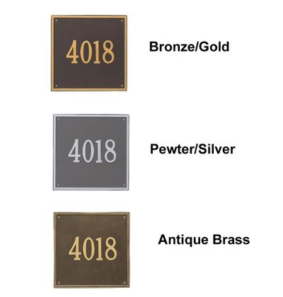 Personalized Square Estate 1 Line Wall Plaque