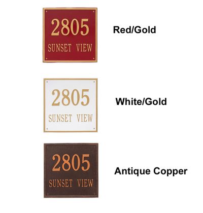 Personalized Square Estate 2 Line Wall Plaque
