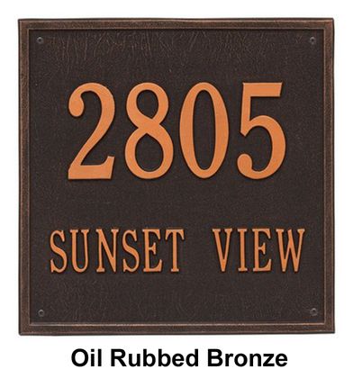 Personalized Square Estate 2 Line Wall Plaque