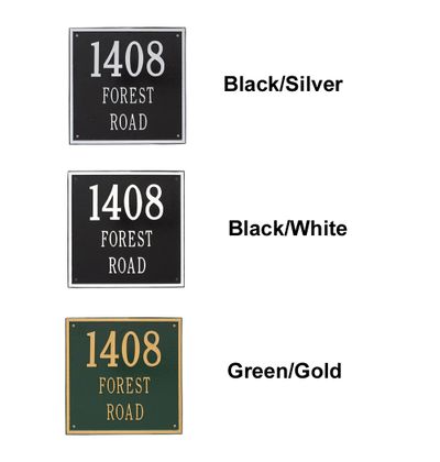 Personalized Square Estate 3 Line Wall Plaque