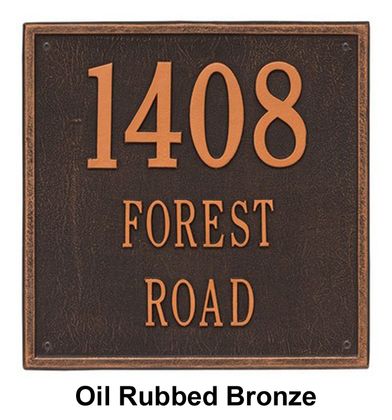Personalized Square Estate 3 Line Wall Plaque