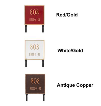 Personalized Square Standard 2 Line Lawn Plaque