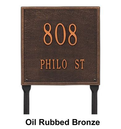 Personalized Square Standard 2 Line Lawn Plaque
