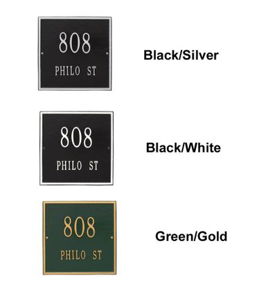 Personalized Square Standard 2 Line Wall Plaque
