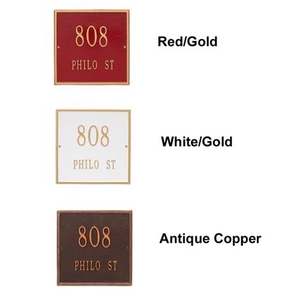 Personalized Square Standard 2 Line Wall Plaque