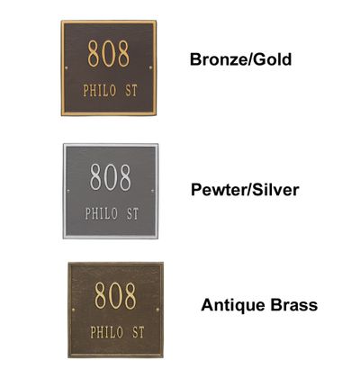 Personalized Square Standard 2 Line Wall Plaque