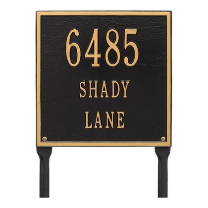 Personalized Square Standard 3 Line Lawn Plaque