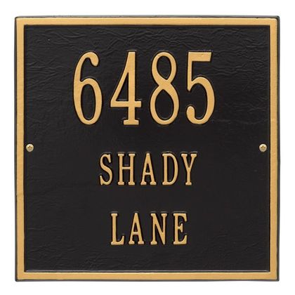 Personalized Square Standard 3 Line Wall Plaque
