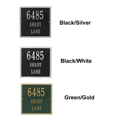 Personalized Square Standard 3 Line Wall Plaque