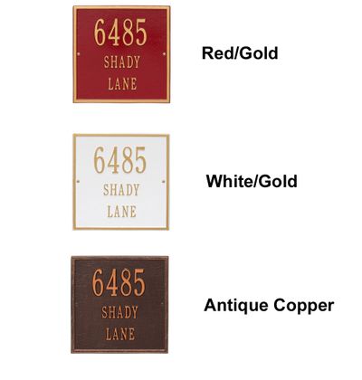 Personalized Square Standard 3 Line Wall Plaque