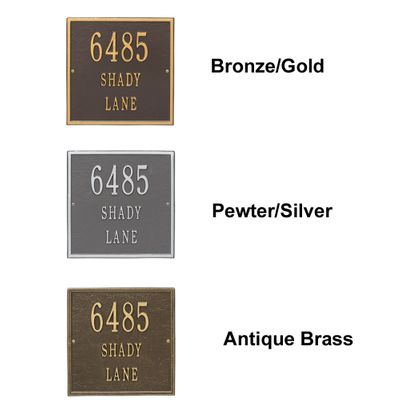 Personalized Square Standard 3 Line Wall Plaque