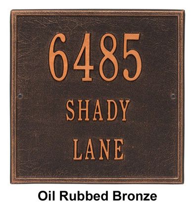 Personalized Square Standard 3 Line Wall Plaque