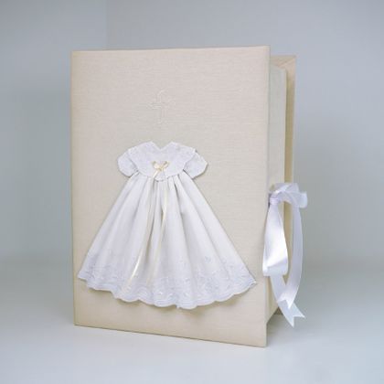 Personalized Swiss Batiste Dress Christening Keepsake Box