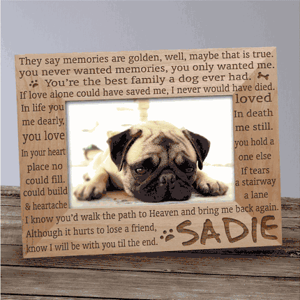 Personalized Til' the End Pet Memorial Frame