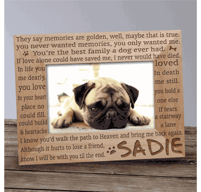 Personalized Til' the End Pet Memorial Frame