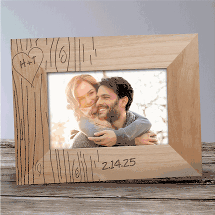 Personalized Tree Carving Wood Frame