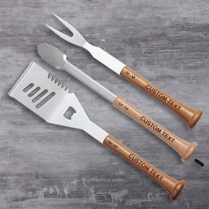Personalized "Triple Play" Grill Set